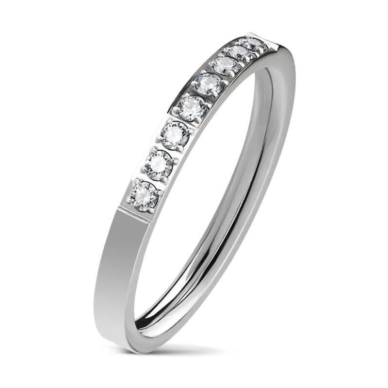 Glory Prsteň z chirurgickej ocele so zirkónmi Mary strieborný R-M6104S 53953572