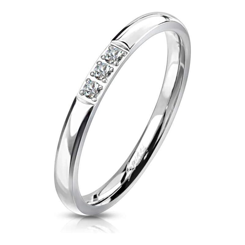 Glory Prsteň z chirurgickej ocele so zirkónmi Tina strieborný R-M7225S 53953574