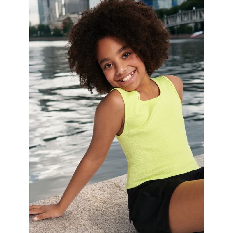 Sinsay - Tričko s krátkym rukávom - limetková 65762704