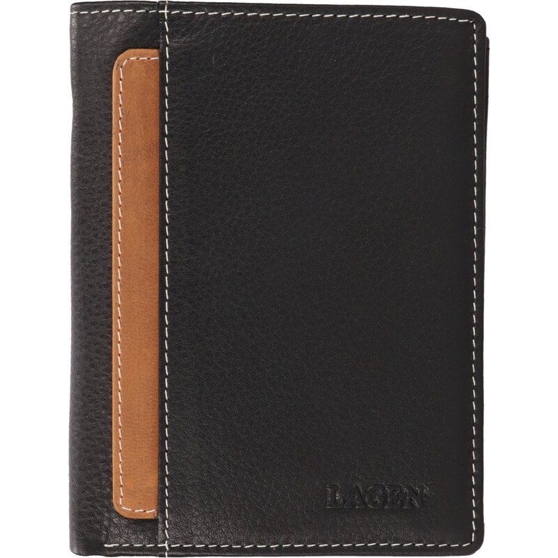 Lagen Pánska kožená peňaženka 23470720 čierna 53954959