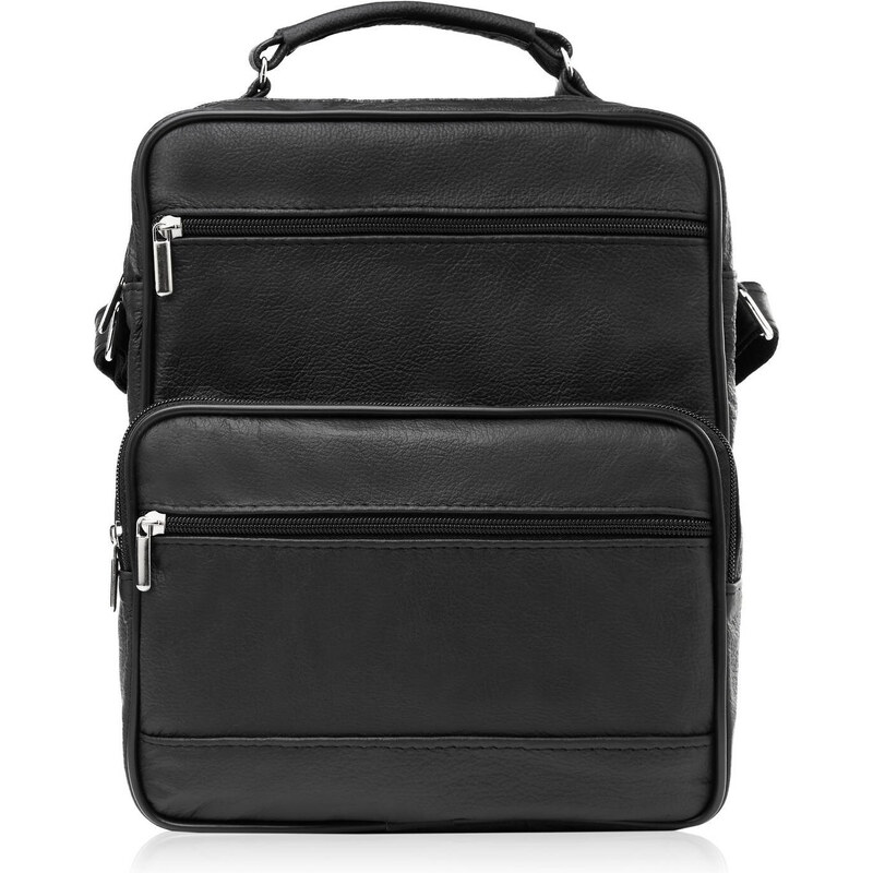 ABRUZZO Pánska kožená taška cez rameno | čierna ABR-21 53936228