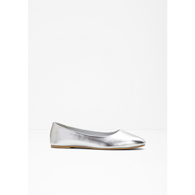 bonprix Baleríny, farba strieborná 50902146