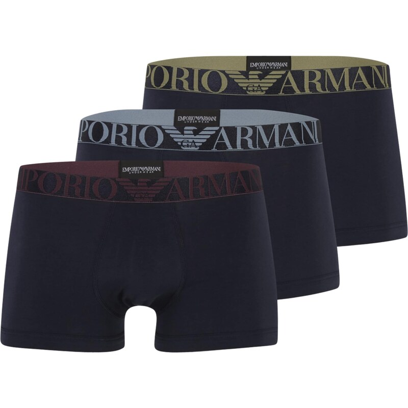 Emporio Armani Boxerky modrá / námornícka modrá / olivová / fialová 69064522