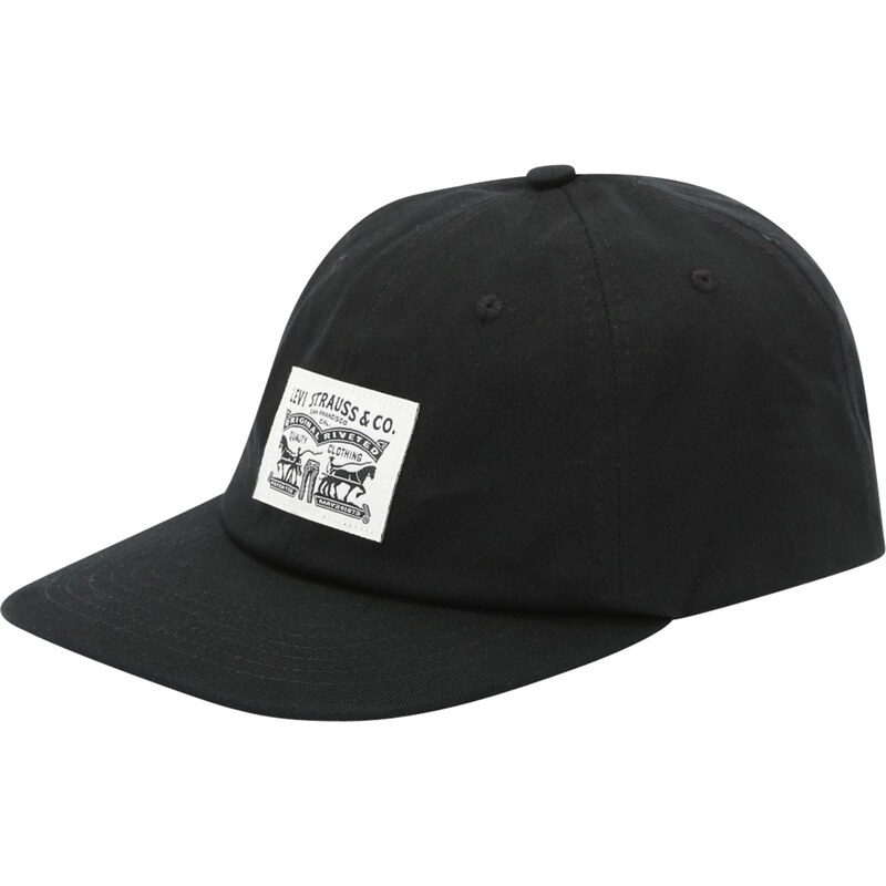LEVIS Čiapka Relaxed Dad Heritage Cap čierna / biela 54370575