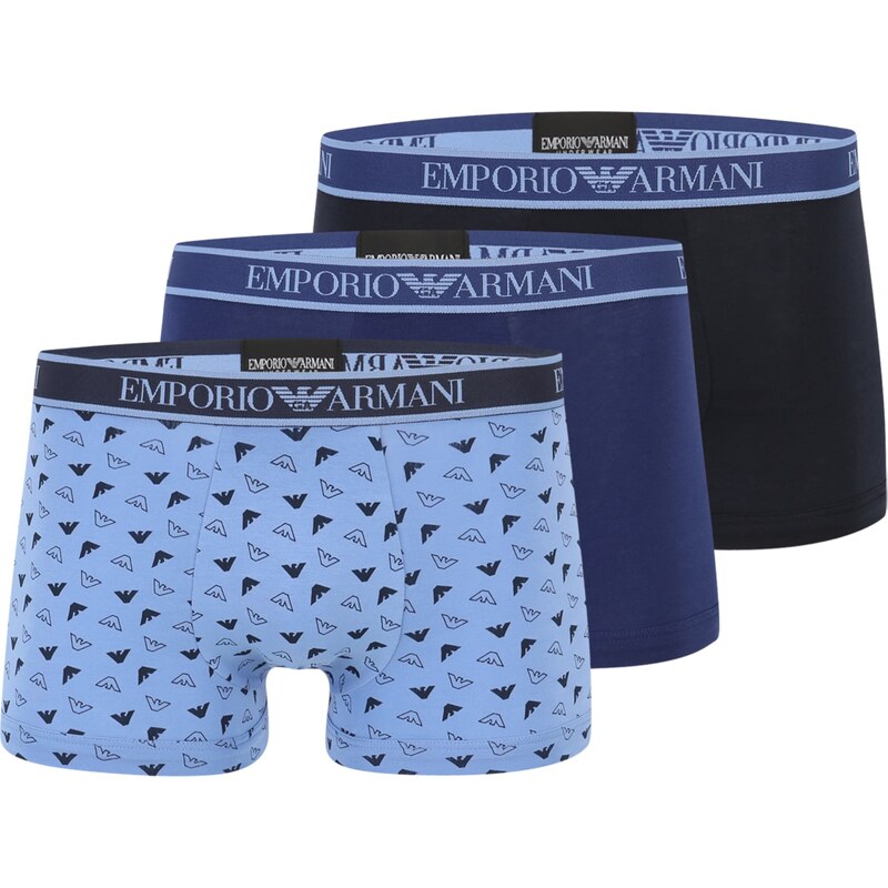 Emporio Armani Boxerky modrá / námornícka modrá / svetlomodrá 67867108