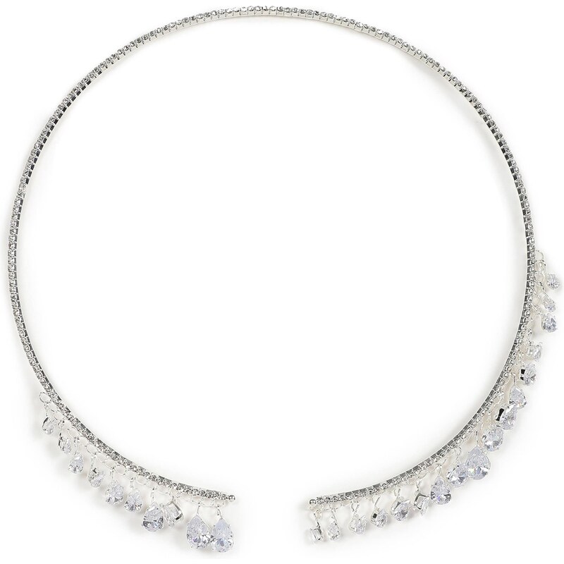 SOHI Retiazka Sarthika strieborná / priehľadná 54353569