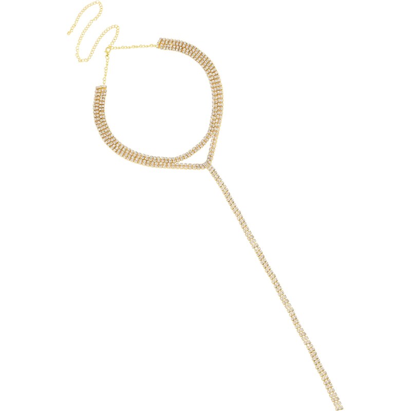 SOHI Retiazka Satyavati zlatá / priehľadná 54353595