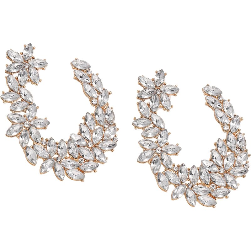 SOHI Náušnice Yashita zlatá / priehľadná 54353637