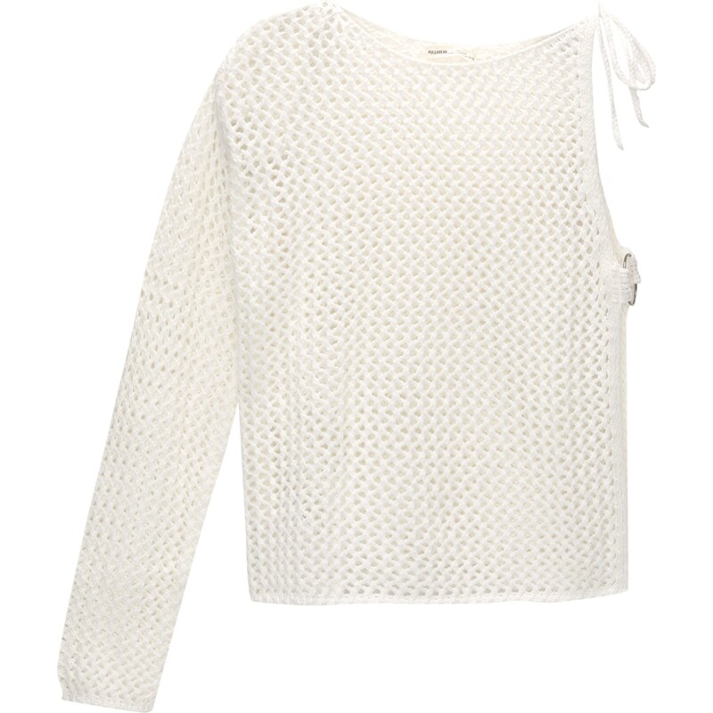 Pull&Bear Sveter šedobiela 54377577