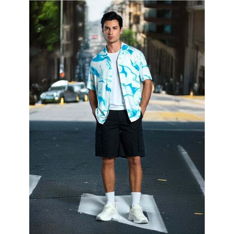 Sinsay - Cargo kraťasy - čierna 65742252