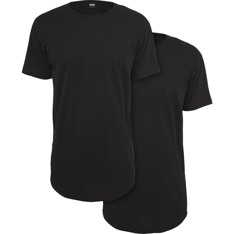 Urban Classics Mens Basic T-Shirt 2-Pack Black 54045622