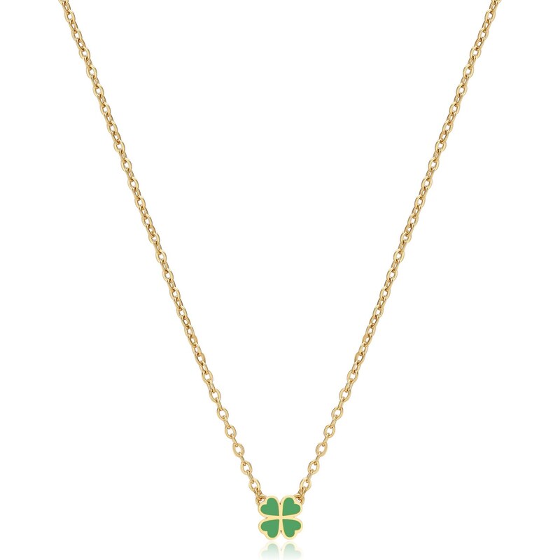 SAgapõ Pôvabný pozlátený náhrdelník Štvorlístok Click SCK253 66594329
