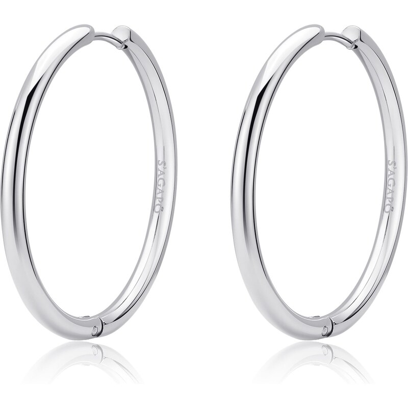 SAgapõ Kruhové oceľové náušnice Chunky SHK75 66590583