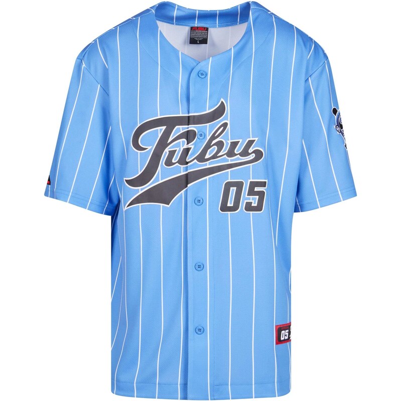FUBU Košeľa Fubu Varsity svetlomodrá / antracitová / biela 65872122