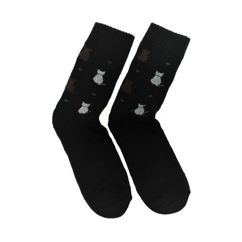 AURA.VIA Čierne ponožky CATTY 54083910