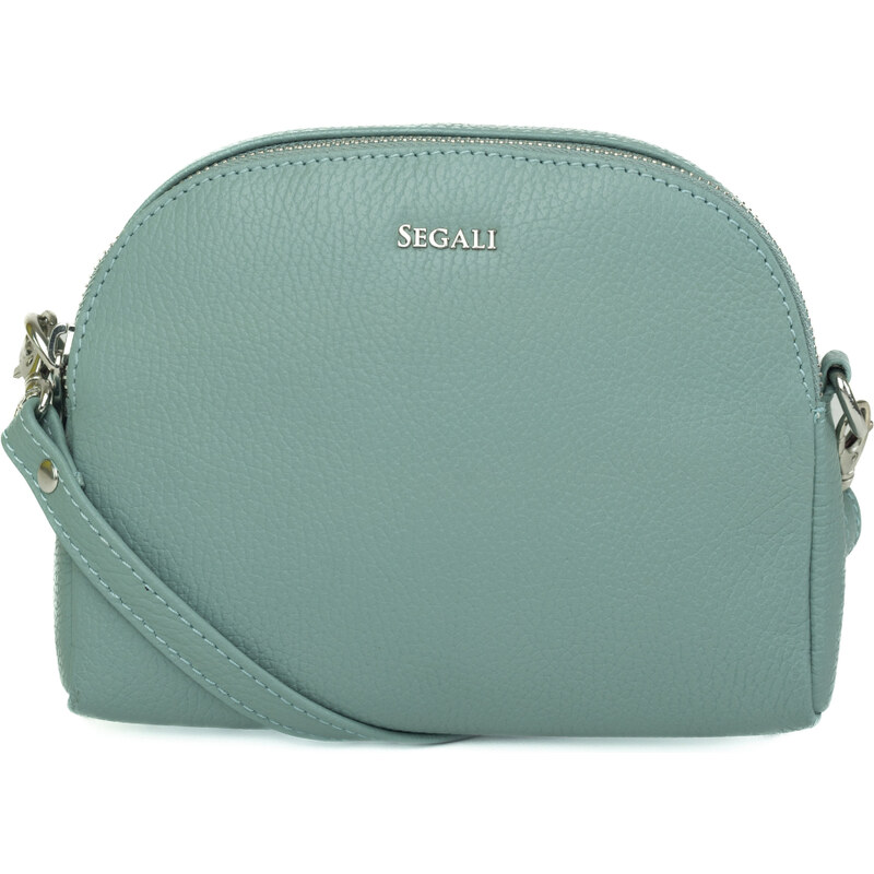 SEGALI Dámska kožená crossbody kabelka 12 sage 66590167