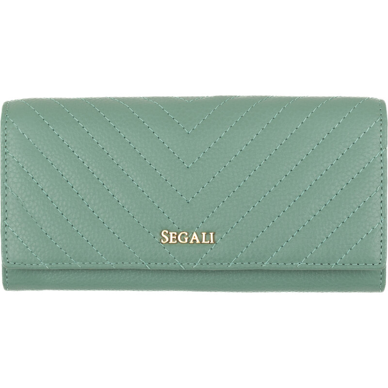 SEGALI Dámska kožená peňaženka 50511 lt.green 66593394