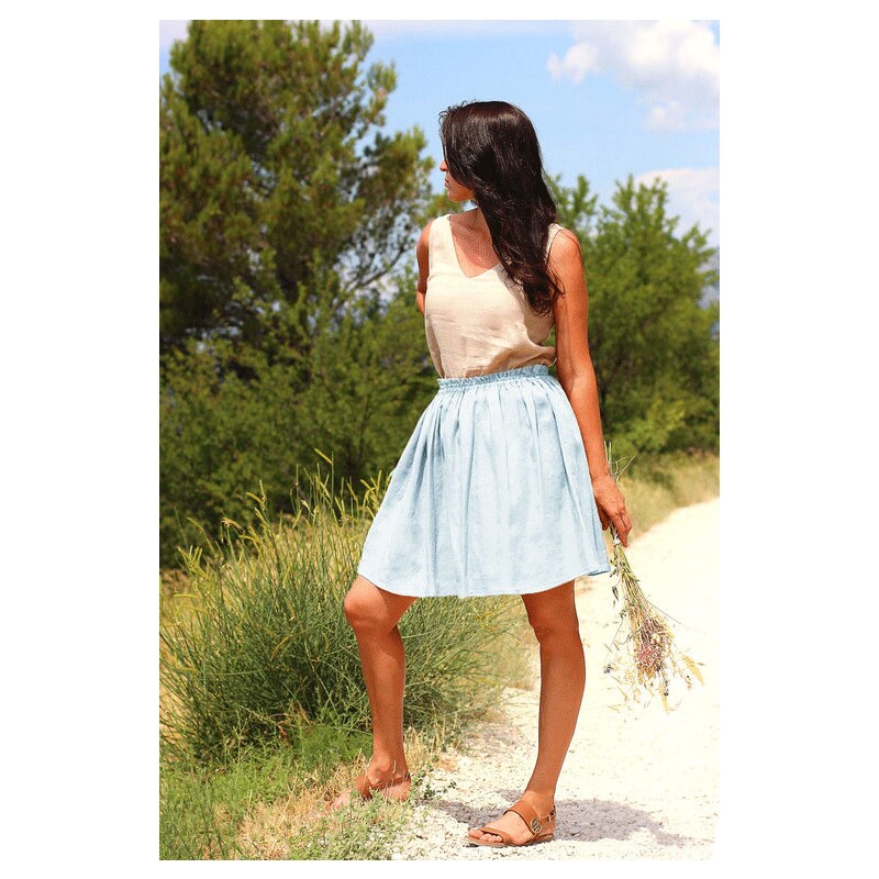 Letná sukňa Lotika zo 100% lanu Premium quality 54101703