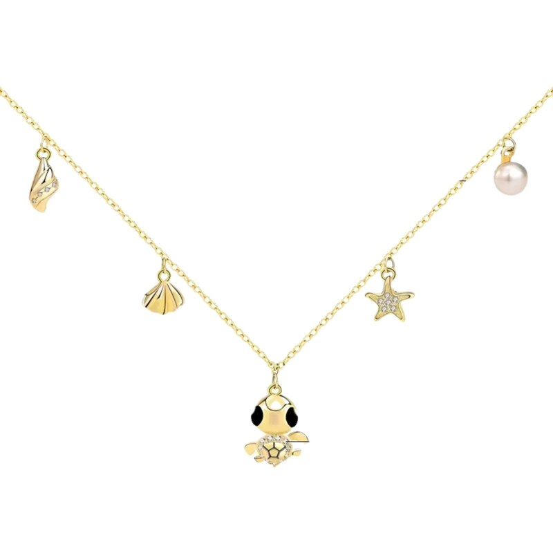 MAJYA Strieborná retiazka s príveskami A TOUCH OF SUMMER pozlátená 64581916