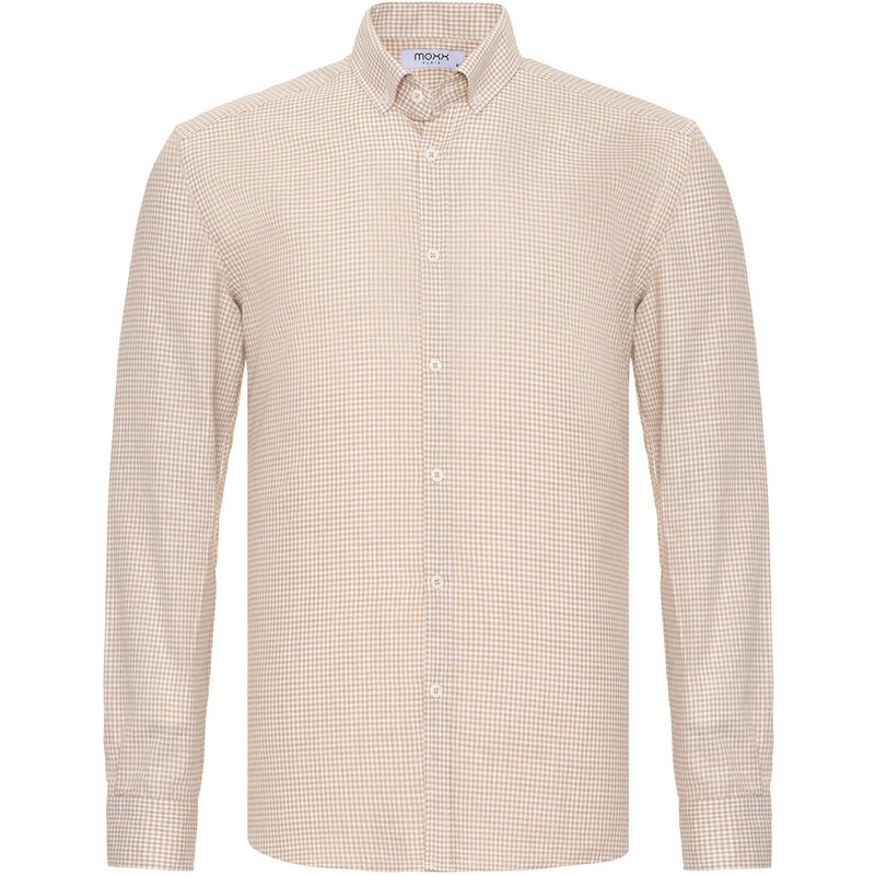 Moxx Paris Košeľa hnedá / biela 54339397