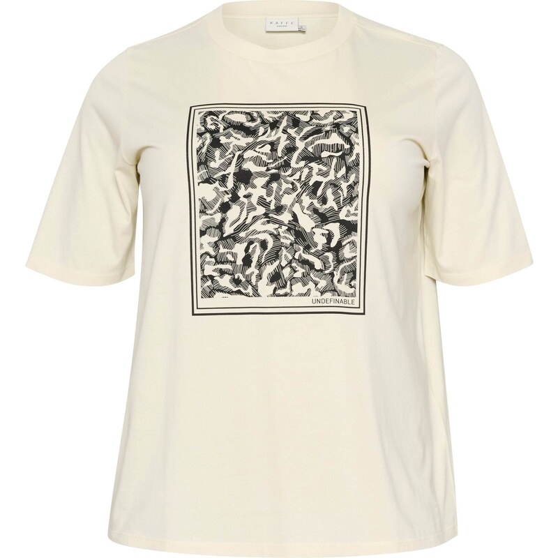 KAFFE CURVE Tričko Meri krémová / čierna 54337985