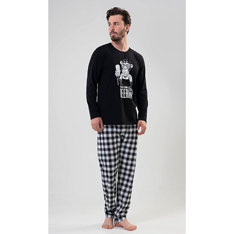 Trendy čierne pánske pyžamo Opica 49947896