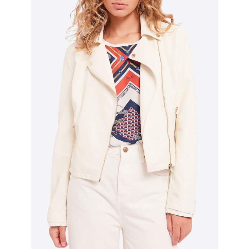 GAUDI White kožená bunda 54144633