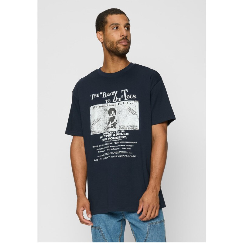 Mister Tee Bigie Retro Poster Tee in Navy Style 50603727