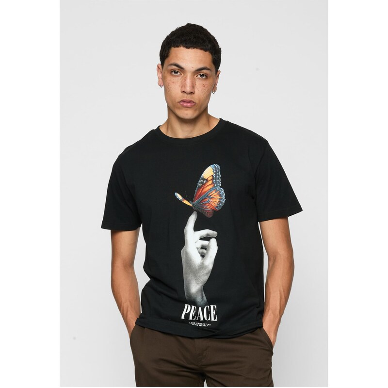Mister Tee Black Peace Butterfly T-Shirt 50648628