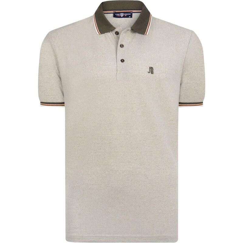 Jimmy Sanders Tričko kaki / olivová / tmavooranžová / biela 64457989