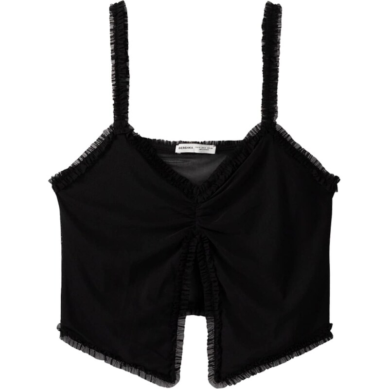 Bershka Top čierna 54379453