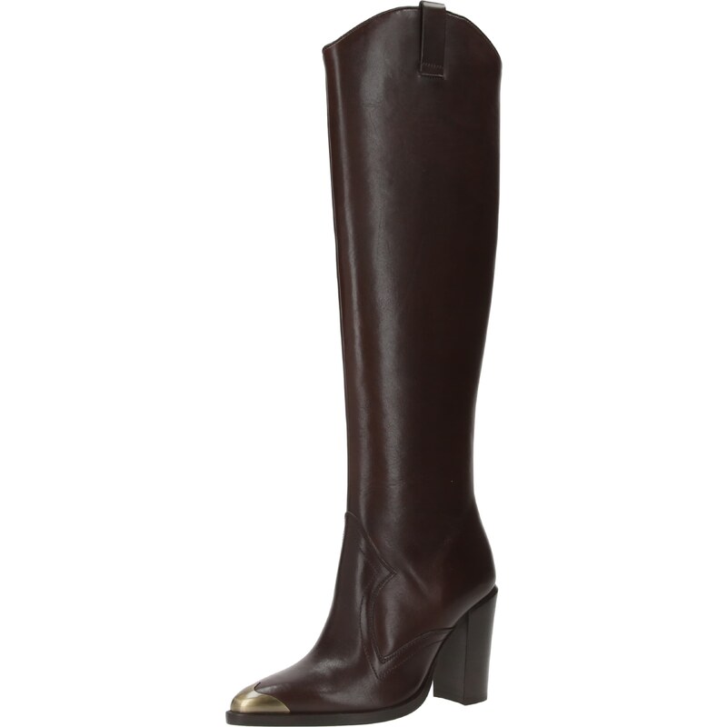 BRONX Čižmy New-Americana tmavohnedá / zlatá 54380578