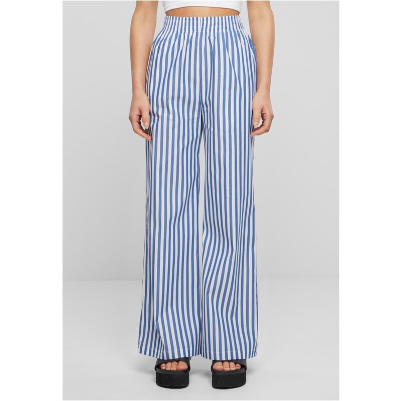 Urban Classics Womens Striped Loose Trousers White/Blue 54161722