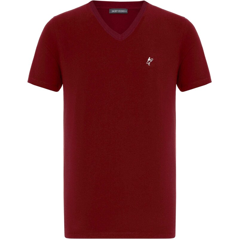 Jacey Quinn Tričko bordová / biela 54380929