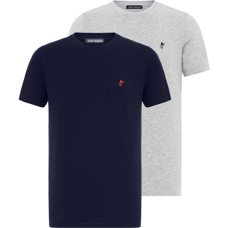 Jacey Quinn Tričko modrá / sivá / červená 54380957