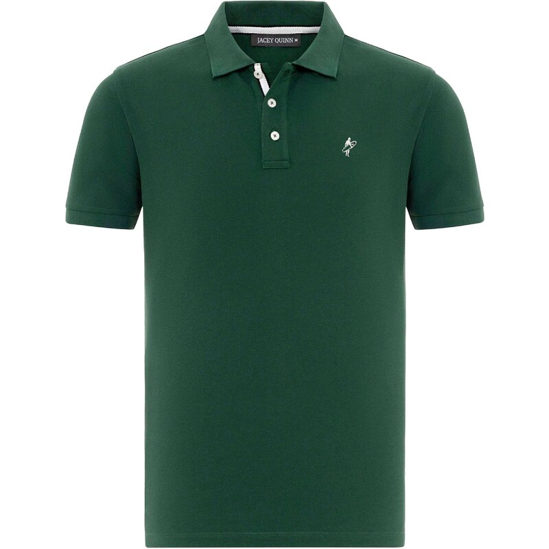 Jacey Quinn Tričko tmavozelená / biela 54381014