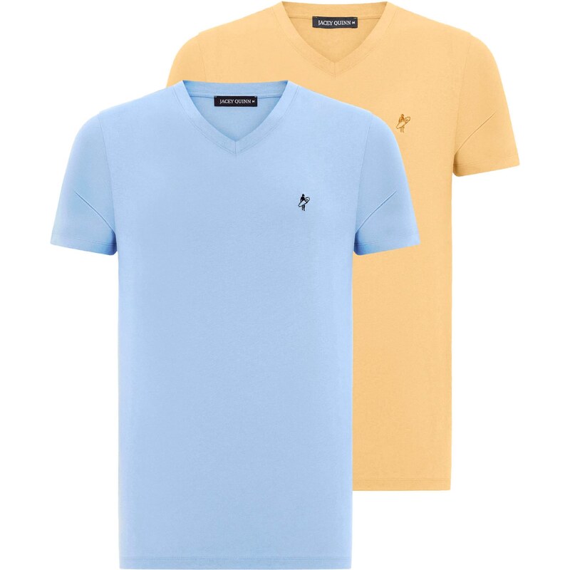 Jacey Quinn Tričko svetlomodrá / svetlooranžová 54381160