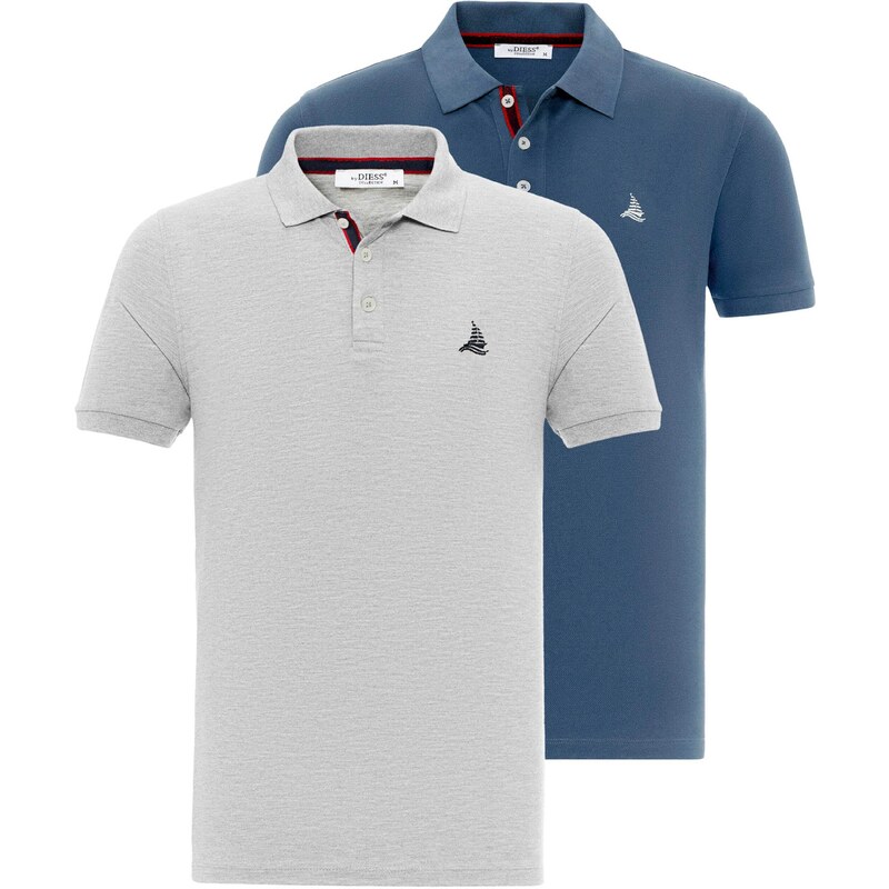 By Diess Collection Tričko modrá / sivá / biela 54381155