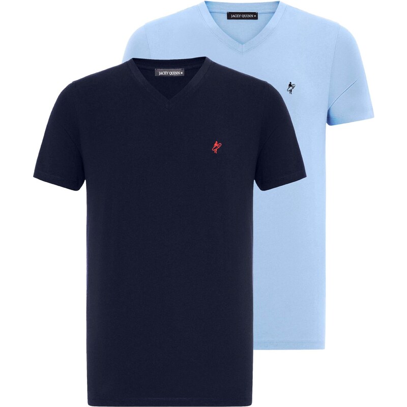 Jacey Quinn Tričko námornícka modrá / svetlomodrá / červená 54381399