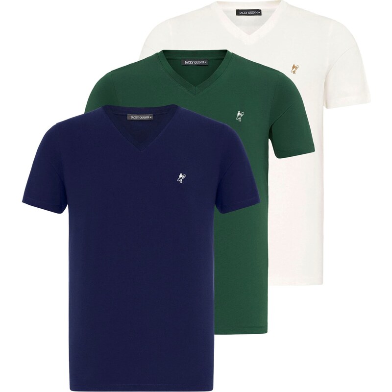 Jacey Quinn Tričko námornícka modrá / jedľová / biela 54381387