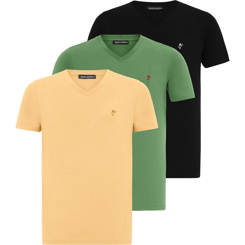 Jacey Quinn Tričko žltá / zelená / čierna 54381385