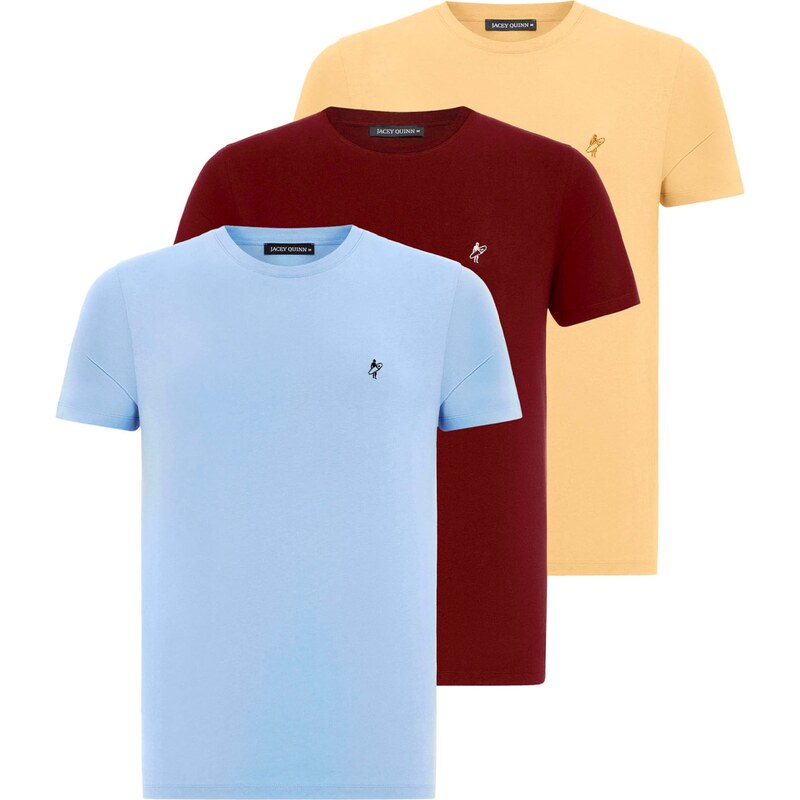 Jacey Quinn Tričko modrá / žltá / burgundská 54381425