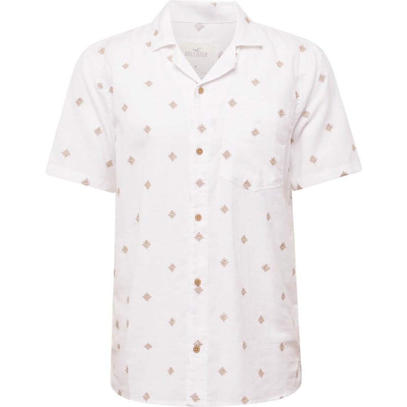 HOLLISTER Košeľa farba ťavej srsti / biela 54381337