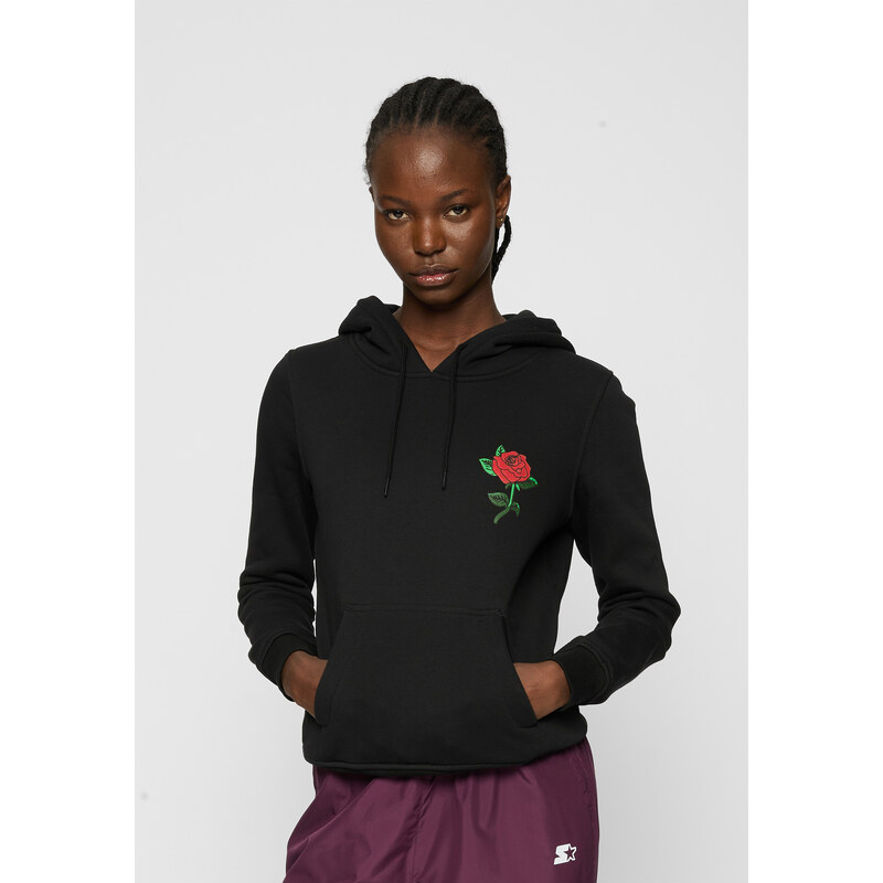Mister Tee Womens Rose Hoody Black 50648245