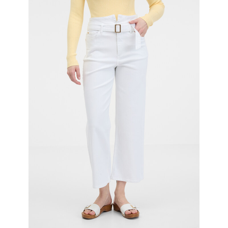 Orsay White Womens Wide Jeans - Womens 64781030