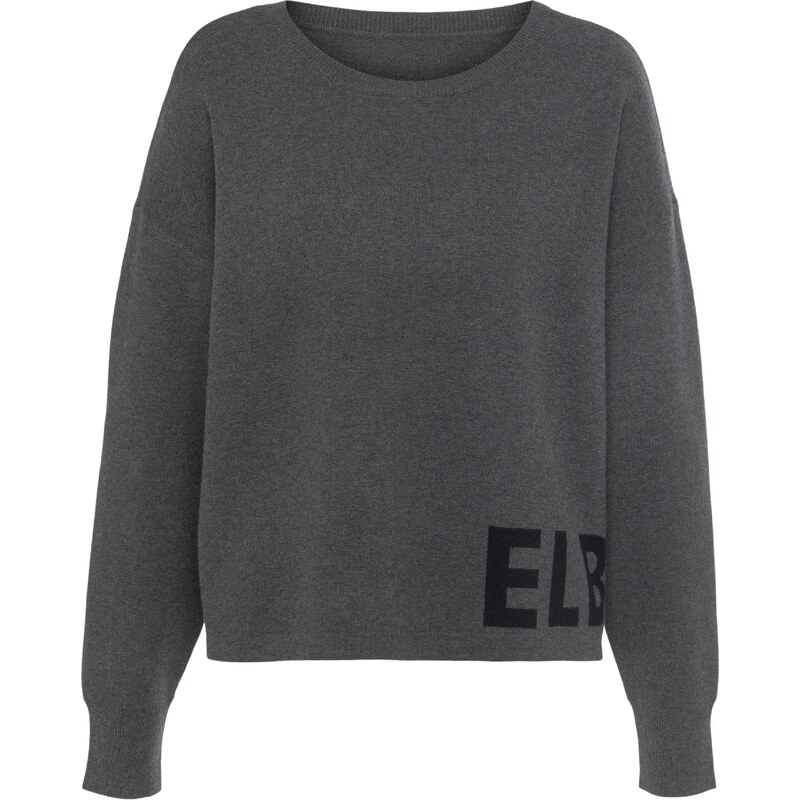 Elbsand Sveter sivá melírovaná / čierna 54343190