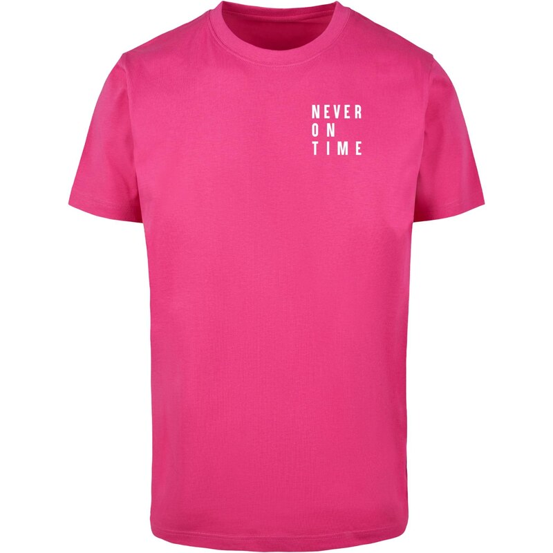 Mister Tee Mens T-shirt Never On Time pink 64678766