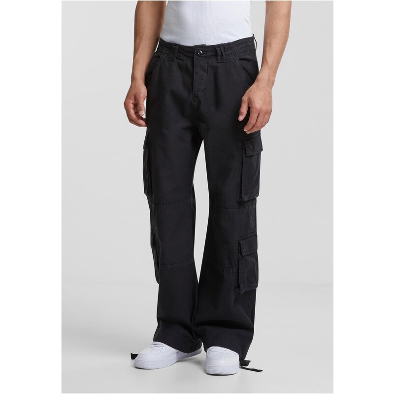 Urban Classics Mens Double Cargo Trousers - Black 54193706