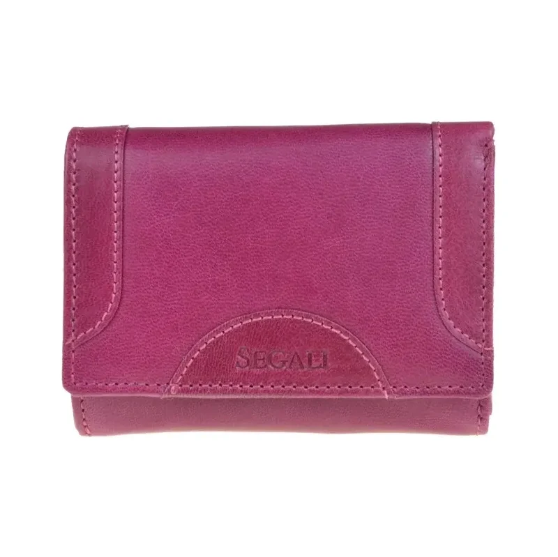 SEGALI Dámska kožená peňaženka SG-27196 B fuchsia 54206641