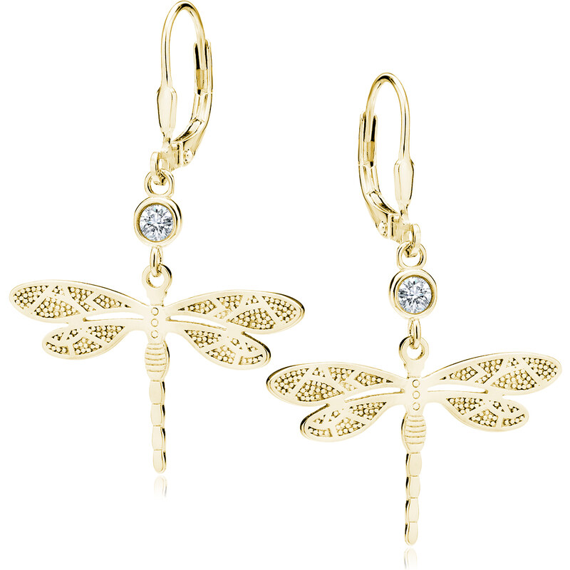 Olivie Strieborné náušnice VÁŽKA GOLD 8969 54214224